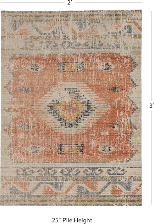 Linon Home Décor Product Inc Plateau Moore Ivory & Rust 2' X 3' Accent Rug...
