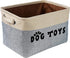 PET ARTIST Non-Customized Dog Toy Storage Basket, Gray, 15"L x 11"W x 9"H...