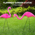 JOYIN Set of 2 Small Pink Flamingo Yard Ornament Stakes Mini Lawn Plastic Flamingo Statue with Metal Legs for Sidewalks, Outdoor Garden Decoration...