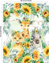 UNIQUE Sunflowers Safari Fabric Panel 19x25 in, Quilting Panel, Baby Quilt Panel, Cotton Baby Panel, Blanket Panel, Cotton Fabric for Quilting...