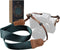 Padwa Lifestyle Dark Blue Green Camera Strap -Double Layer Crazy Horse Cowhide End,1.5" Wide Pure Cotton Woven Camera Straps,Adjustable Neck Shoul...