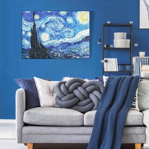 Starry Night Puzzle 1000 Pieces Van Gogh Mini Puzzle for Adults Artwork Jigsaw Puzzle Family Game...