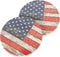 American Flag Distressed Wood Look 2.75 x 2.75 Absorbent Ceramic Car Coasters Pack of 2...