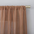 No. 918 Genevieve 2-pack 2-pack Linen Weave Sheer Semi-Sheer Grommet Curtain Panel Pair, 50" x 84", Sienna...