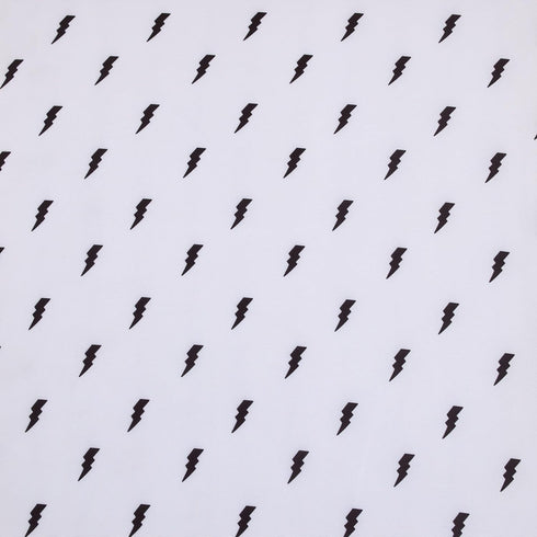 NoJo Lightning Bolt Black and White Nursery Fitted Mini Crib Sheet...