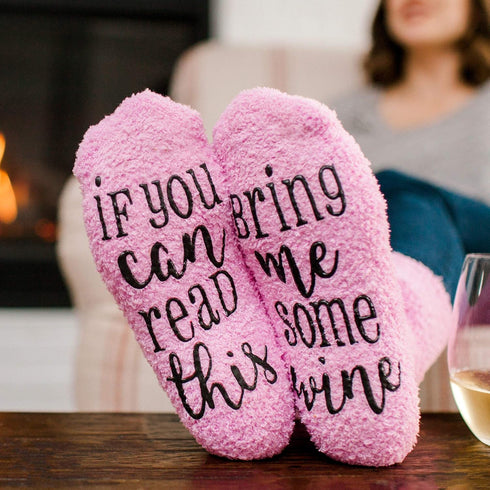 cinch! Luxury Fuzzy Wine Socks in Cupcake Gift Packaging | Valentines Day Gifts for Her | Socks for Women | Funny Accessory, Present for Wife, Win...