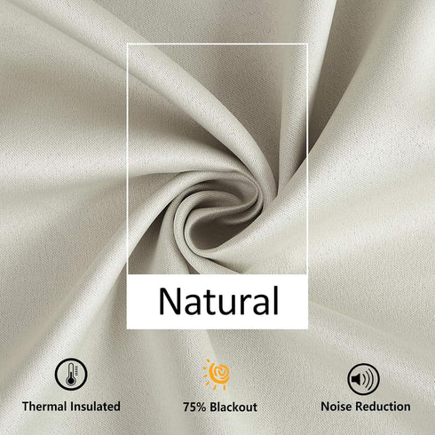 Treatmentex Pompom Window Curtain Panels Natural 45" Long Small Window Curtain Ivory Curtain Drapes for Basement Laundry Room Darkening Curtains 2...