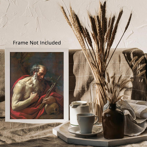 Posterizer 1 pcs-Saint Jerome c. 1626 painting poster-Religious Posters-Gifts for Christians -Decor for Church, Sunday School Classroom- unframed ...
