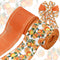Orange Wired Edge Ribbon 20 Yards Tangerine Fabric Ribbon Little Cutie Craft Ribbon for Baby Shower Birthday Wreath Bow DIY Crafts, 2 Roll...