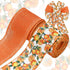 Orange Wired Edge Ribbon 20 Yards Tangerine Fabric Ribbon Little Cutie Craft Ribbon for Baby Shower Birthday Wreath Bow DIY Crafts, 2 Roll...