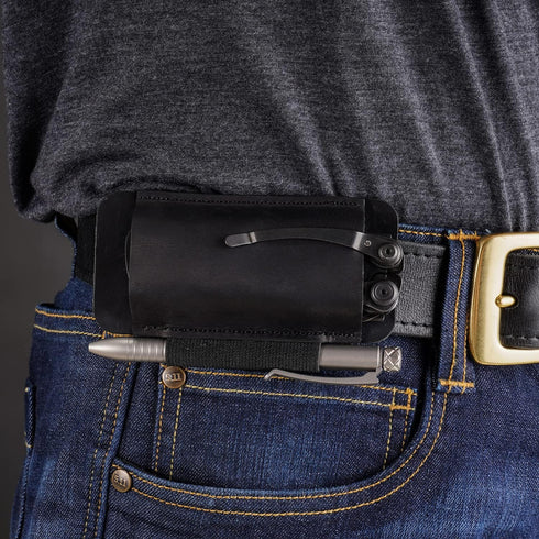 VIPERADE PJ33 Leather Knife Sheaths for Belt, Pocket Knife Holster, Pocket Knife Sheath, Horizontal Leather Knife Belt Holder...
