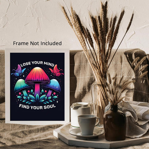 Posterizer 1 pcs-Find your soul-welcoming boho trippy sign-Motivational & Inspirational Art-Kitchen & Bar Art-Gift for Men Women Entrepreneur Teen...