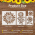 20 Pieces Sunflower Stencils Reusable Sunflowers Flower Stencils for Painting on Wood Wall Floral Stencil for Painting on Furniture,Canvas, Paper,...