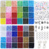 GREENTIME 45000pcs 2mm Seed Beads for Jewelry Making Kit Small Beads 11/0 Rainbow Beads with Letter Beads, Jump Rings & Charms Pendants for DIY Cr...