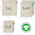 6 Reusable Produce Bags Grocery Washable | Organic Cotton Mesh Produce Bags | Double-Stitched & Tare Weigh | Mesh bags for vegetables | Cotton Pro...