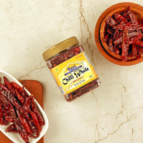Rani Chilli Whole (Lal Mirch Sabut) 5oz (141g) PET Jar ~ All Natural, Salt-Free | Vegan | No Colors | Gluten Friendly | NON-GMO | Kosher | Indian ...