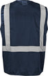 Ironwear 1284-BZ-5-2XL Polyester Mesh SAFETY Vest with Zipper & 2" Silver Reflective Tape, Blue, 2X-Large...