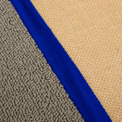 SmartyKat Clever Claws Carpet & Burlap Hanging Cat Scratch Mat - Brown/Gray with Blue Trim, One Size...