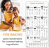 Kitchen Conversion Chart Magnet 2-PACK, Imperial to Metric Measurement Conversion Chart for Cooking, Accurate Baking Ingredients Measurements in G...