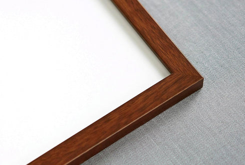 Poster Palooza 8x8 Frame Brown Mahogany Finish Solid Pine Wood Picture Square Frame - Picture Frame Includes UV Acrylic Plexiglass, Foam Board Bac...