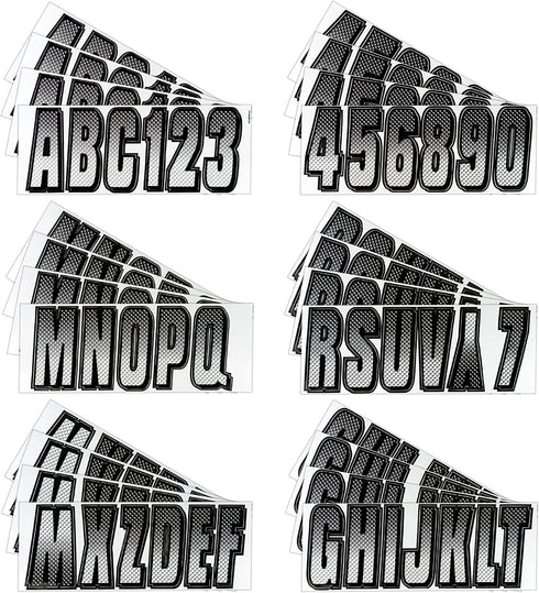 Hardline Products Series 300 Factory Matched 3-Inch Boat & PWC Registration Number Kit, White/Black - WHBKG300...