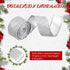 2 Roll 20 Yards Christmas Ribbons Glitter Thick Ribbon Metallic Wired Ribbon for Gift Wrapping Valentine Bouquet DIY Crafts Wedding Xmas Party Wra...