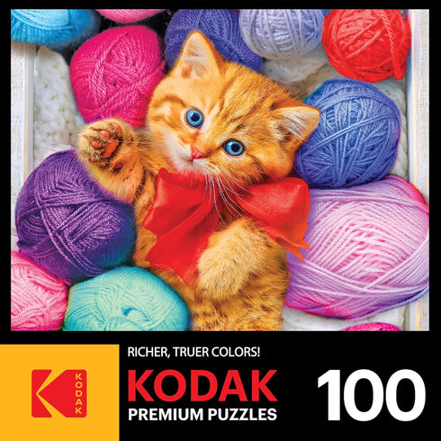 RoseArt - Kodak Premium - Cuddly Yarn Box - 100 Piece Jigsaw Puzzle for Kids and Adults...