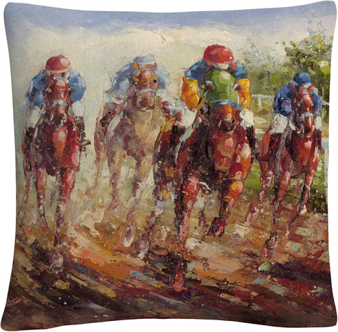 Trademark Fine Art Rio 'Kentucky Derby' 16 X 16 Decorative Throw Pillow...