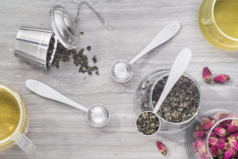 Apace Living Tea Scoop (Set of 3) - Stainless Steel Measuring Spoons for Loose Leaf Tea, Coffee and More (M, Silver)...