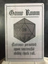 Game Room Sign 12" x 8" Table Top Hobby Games Man Cave D20 RPG Themed Sign Gamer Wall Decor Role Playing 20 Sided Die Board Game Art...