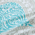 Comfort Spaces Coco Bathroom Shower Curtain Printed Damask Pattern Modern Cute Microfiber Fabric Bath Curtains, 72"x72", Teal / Grey...