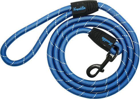 Franklin Pet Supply Nylon Dog Leash – Rope – Reflective – Dog Training – 6 Foot – Dog Walking – Ultra Strong – Blue...