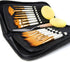 ARTIFY 15 Pieces Paint Brush Set, Intermediate Series, Includes Pop-Up Carrying Case with Palette Knife and 2 Sponges, for Acrylic, Oil, Watercolo...