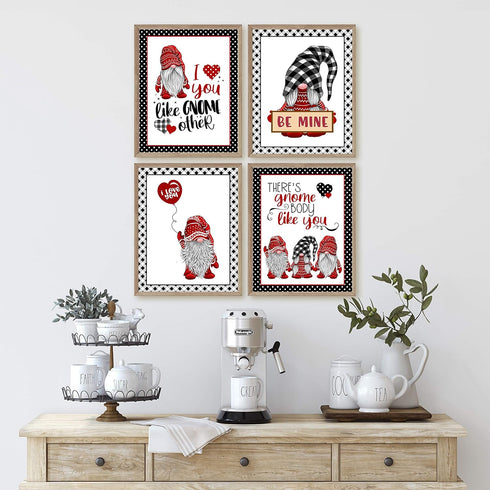 Valentine's Day Art Print Wall Art Sets (Gnome Set)...