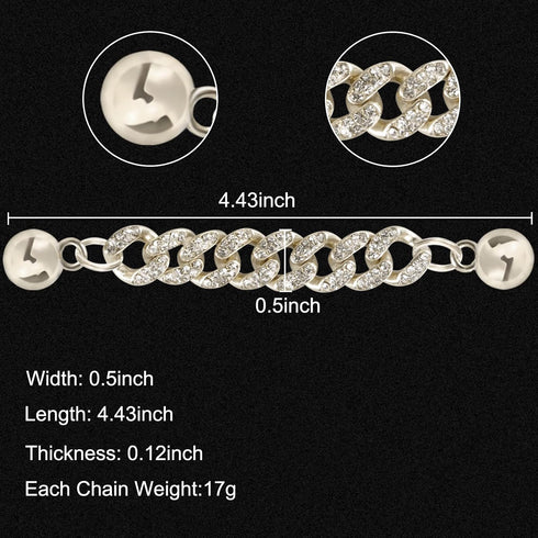 Rhinestone Bling Decoration Charms, Diamond Trend Designer Luxury Cute Jewelry Shoe Accessories for Women Girl Gifts(Gold)...
