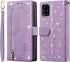 EYZUTAK Wallet Phone Case for Samsung Galaxy A51(4G), Retro Matte 9 Card Holder Slots Zipper Pocket Case PU Leather Magnetic Closure Kickstand wit...