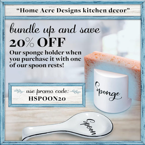 Home Acre Designs Spoon Rest For Kitchen Counter & Stove Top - White Ceramic Spoon Holder for Cooking & Counter Protection - Essential Kitchen Gad...