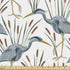 Lunarable Swamp Fabric by The Yard, Blue Grey Heron Birds and Bulrush Water Foliage Growth Wilderness Tropical Lands, Decorative Fabric for Uphols...