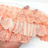 PEPPERLONELY 1 Yard Peach Color Fabric 3-layer Pleated Lace Edge Trim Gathered Mesh Chiffon Ribbon...