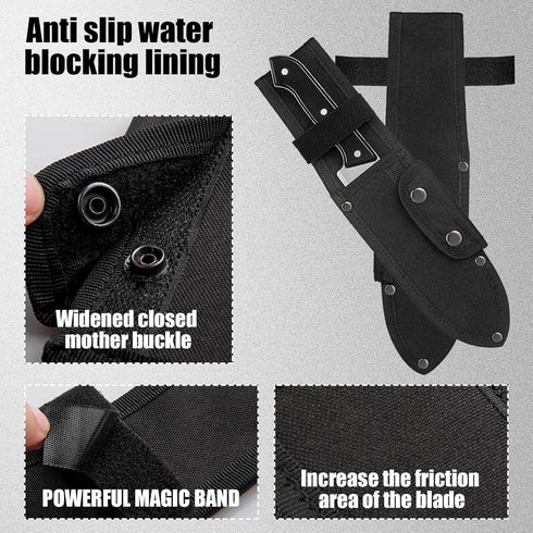 Universal Knife Sheath,Oxford Chef Knife Sheaths for Fixed Blade Knives, Knife Scabbard Cover, Shop Knife Sheath Knives Sleeves Case Edge Guards B...