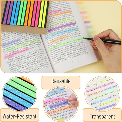 Mr. Pen- Transparent Bible Highlighter Tape and Sticky Note Set, 331 Pcs, Sticky Note Tabs, Sticky Index Tabs, Highlighter Strips, Highlight Strip...