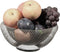 Cq acrylic Fruit Basket For Kitchen Counter,Fruit Basket With Banana Hanger For Kitchen Countertop,Fruit and Vegetable Storage Holder,Silver Metal...