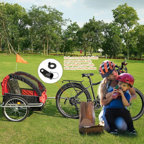 Bike Trailer Hitch Connector, Upgraded Bike Trailer Hitch Coupler Attachments Universal Bike Trailer Hitch Coupler for Instep & Schwinn Bike Trail...