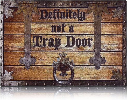 Definitely Not a Trap Doormat Non Slip Welcome Mat Indoor and Outdoor Funny Doormat Absorbent Washable Front Door Mats Floor Rugs for Warm House G...