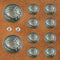 WETUFIN 10pcs 34mm (1.34inch) Screw Back Buttons for Leather Indian Chief Style Screw Back Coin Screw Back Buttons Leather Craft Ornament Leather ...