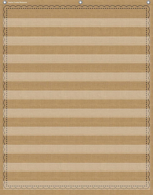 Burlap 10 Pocket Pocket Chart (34" x 44")...