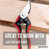 Bypass Pruning Shears for Gardening, Professional & Sharp, Gift Box for Women & Men, Ergonomic 8" Hand Pruner, Wide 3/4” High Carbon Steel Blade t...