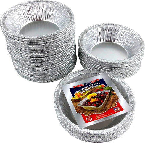 PACTOGO 3" Disposable Aluminum Foil Tart Pans Mini Silver Baking Pie Tins (Pack of 50)...