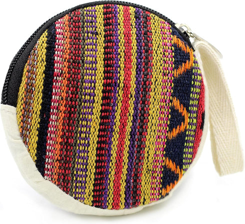 Coin Purse For Women Handmade Hemp Coin Pouch Eco friendly Hippie Boho Wallet Earphone holder (Red)...