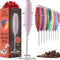 Powerful Handheld Milk Frother, Mini Milk Foamer, Battery Operated Stainless Steel Drink Mixer with Frother Stand...